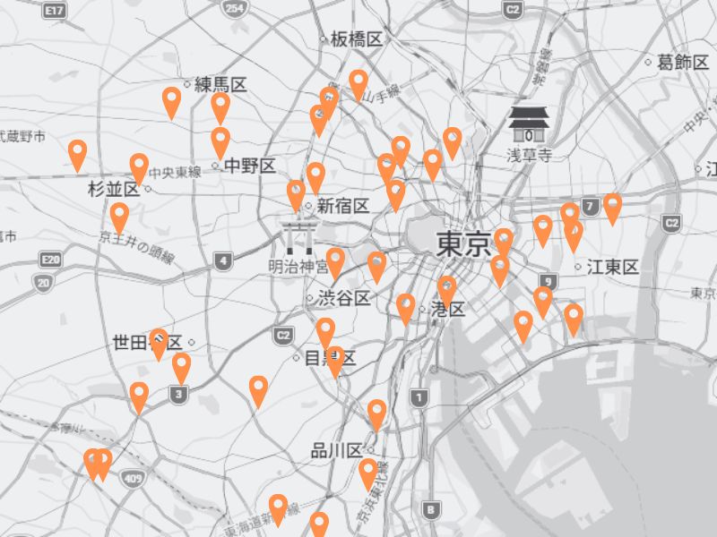 ミヤザキジムの店舗マップ