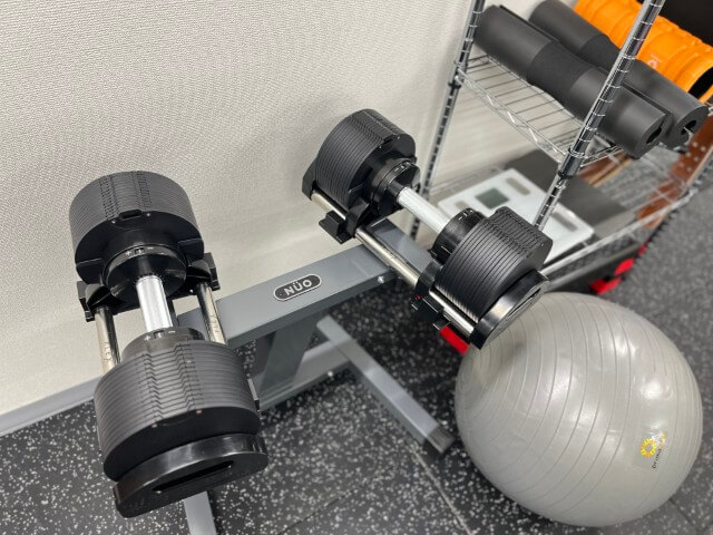http://MIYAZAKI%20GYM豊洲3rd店の可変式ダンベルとボール